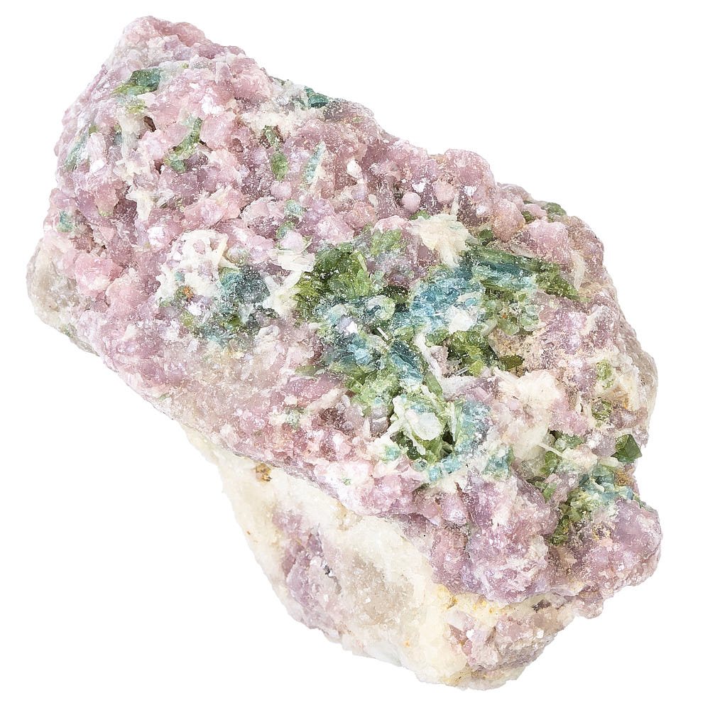 Rough Lepidolite with Tourmaline | Calming & Protective Crystal
