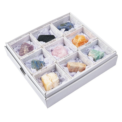 Mixed Raw Crystal & Mineral Gift Box | 9-Piece Set - Crystal Nest