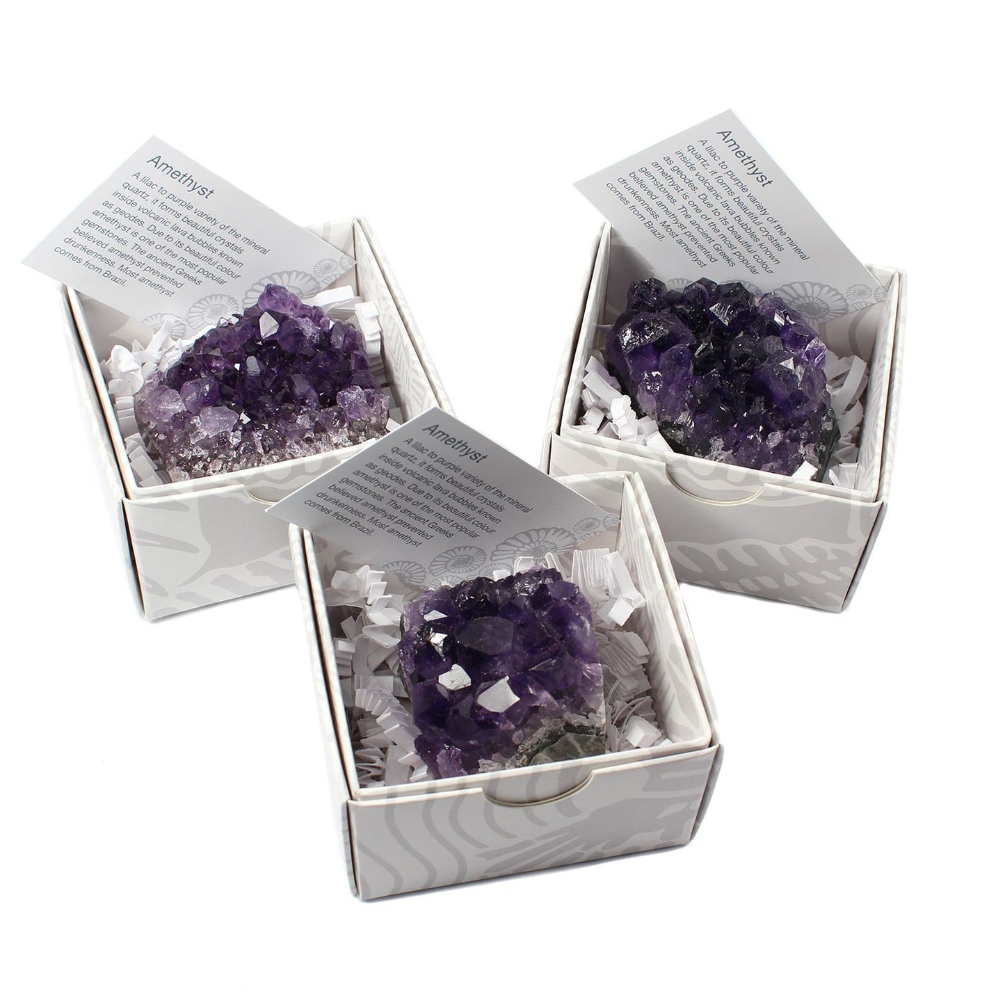 Amethyst Cluster – Gift Boxed with ID Card - Crystal Nest