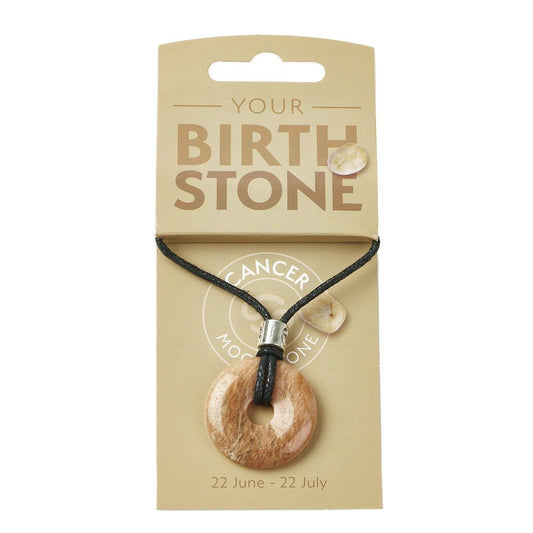 Cancer Moonstone Power Ring Pendant – Zodiac Birthstone Necklace - Crystal Nest