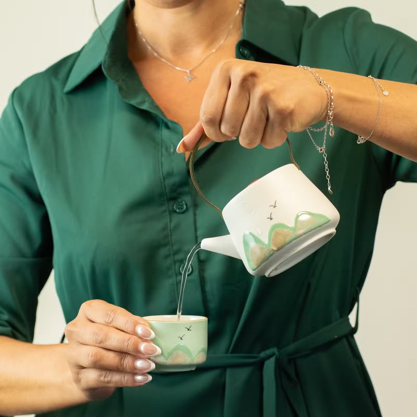Japanese Tea Ceremony Set | Ceramic Teapot & Cup Gift Set