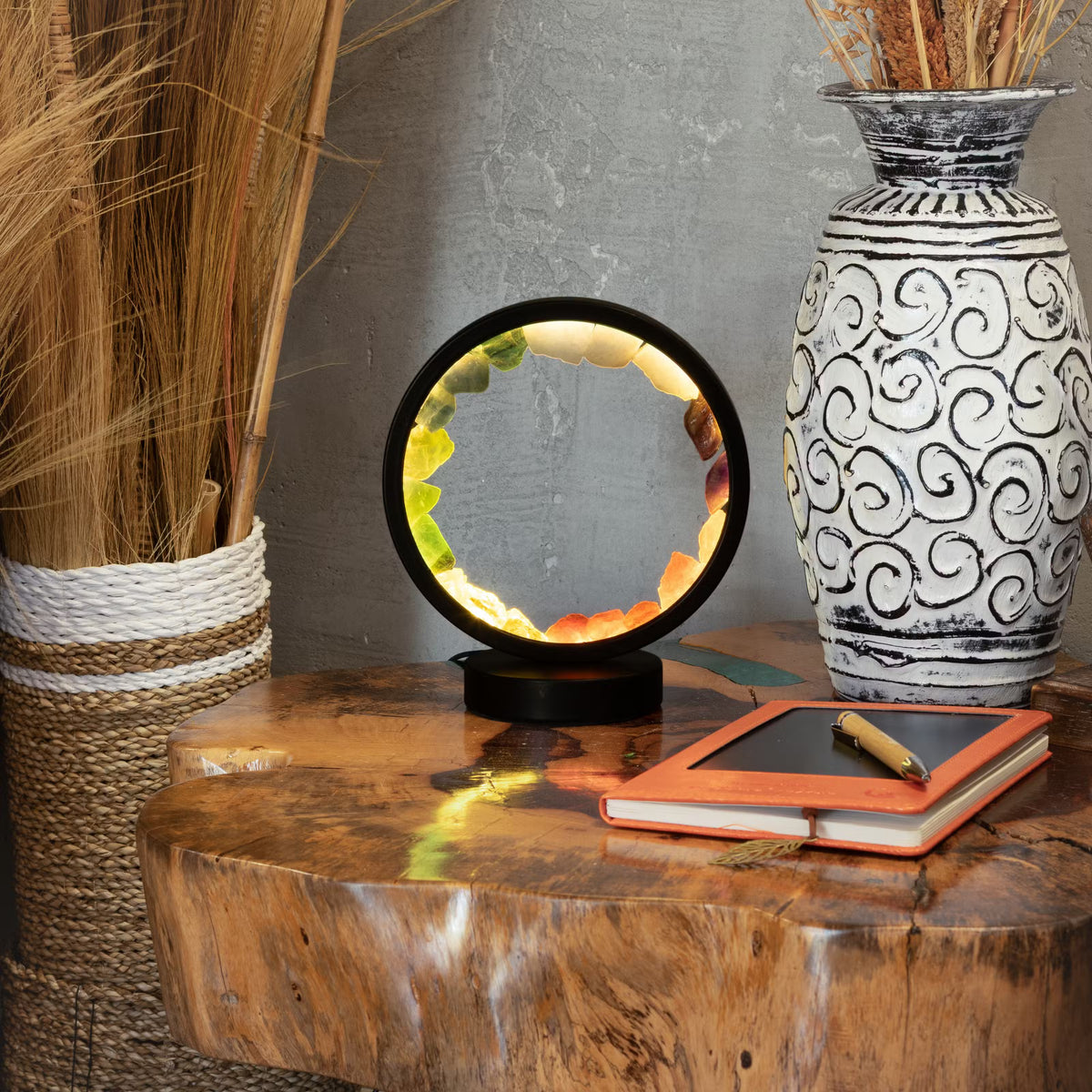 Rainbow Chakra Crystal Halo USB Lamp