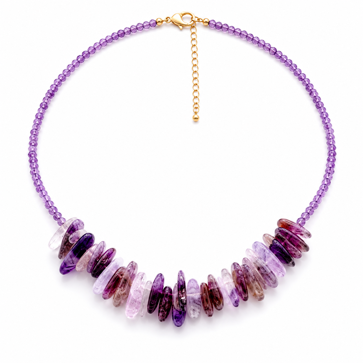 Amethyst Crystal Longstone Necklace