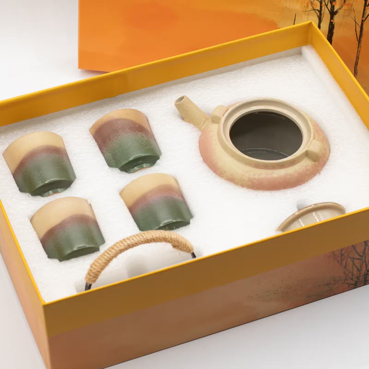 Japanese Kyusu Tea Gift Set | Loose Leaf Teapot & Cup Set