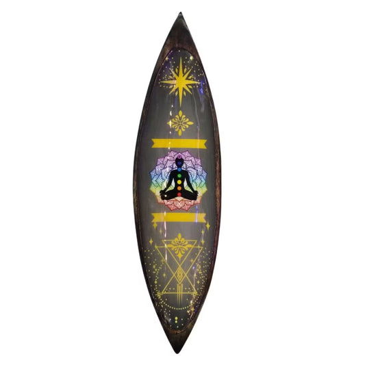 Chakra Mango Wood Incense Bowl | Meditation & Spiritual Décor