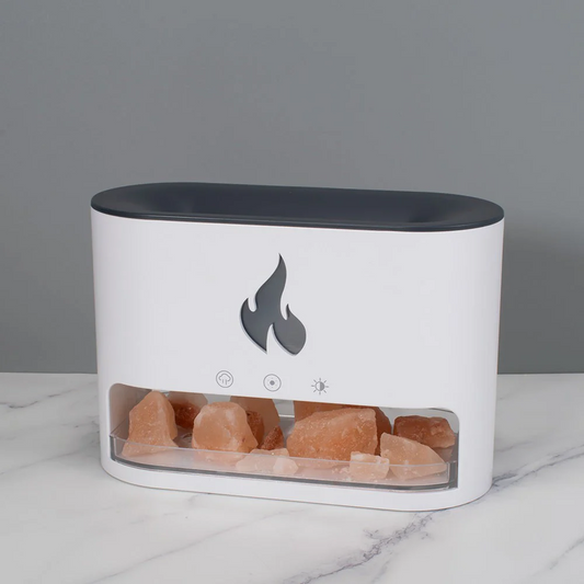 Himalayan Salt Fireplace Humidifier & Aroma Diffuser Lamp