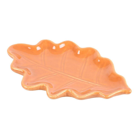 Autumn Leaf Ceramic Trinket Dish - Crystal Nest
