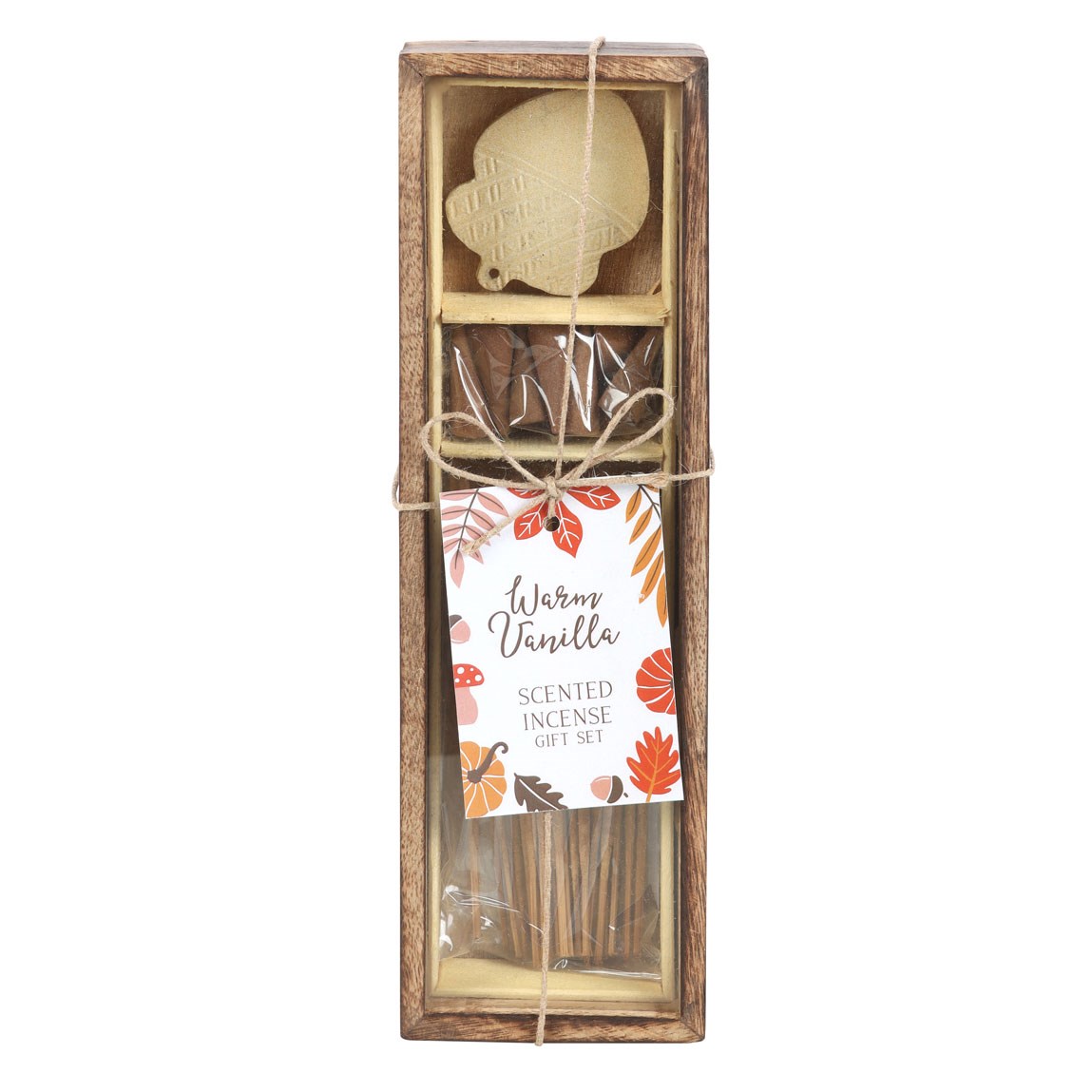 Autumn Acorn Warm Vanilla Incense Sticks & Cones Gift Set - Crystal Nest