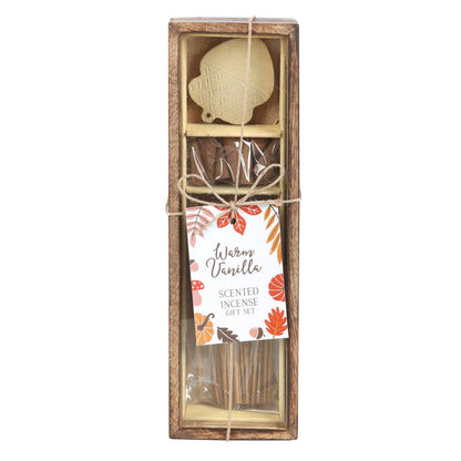 Autumn Acorn Warm Vanilla Incense Sticks & Cones Gift Set - Crystal Nest