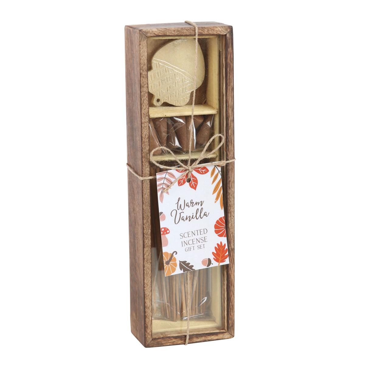 Autumn Acorn Warm Vanilla Incense Sticks & Cones Gift Set - Crystal Nest