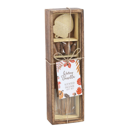 Autumn Acorn Warm Vanilla Incense Sticks & Cones Gift Set - Crystal Nest