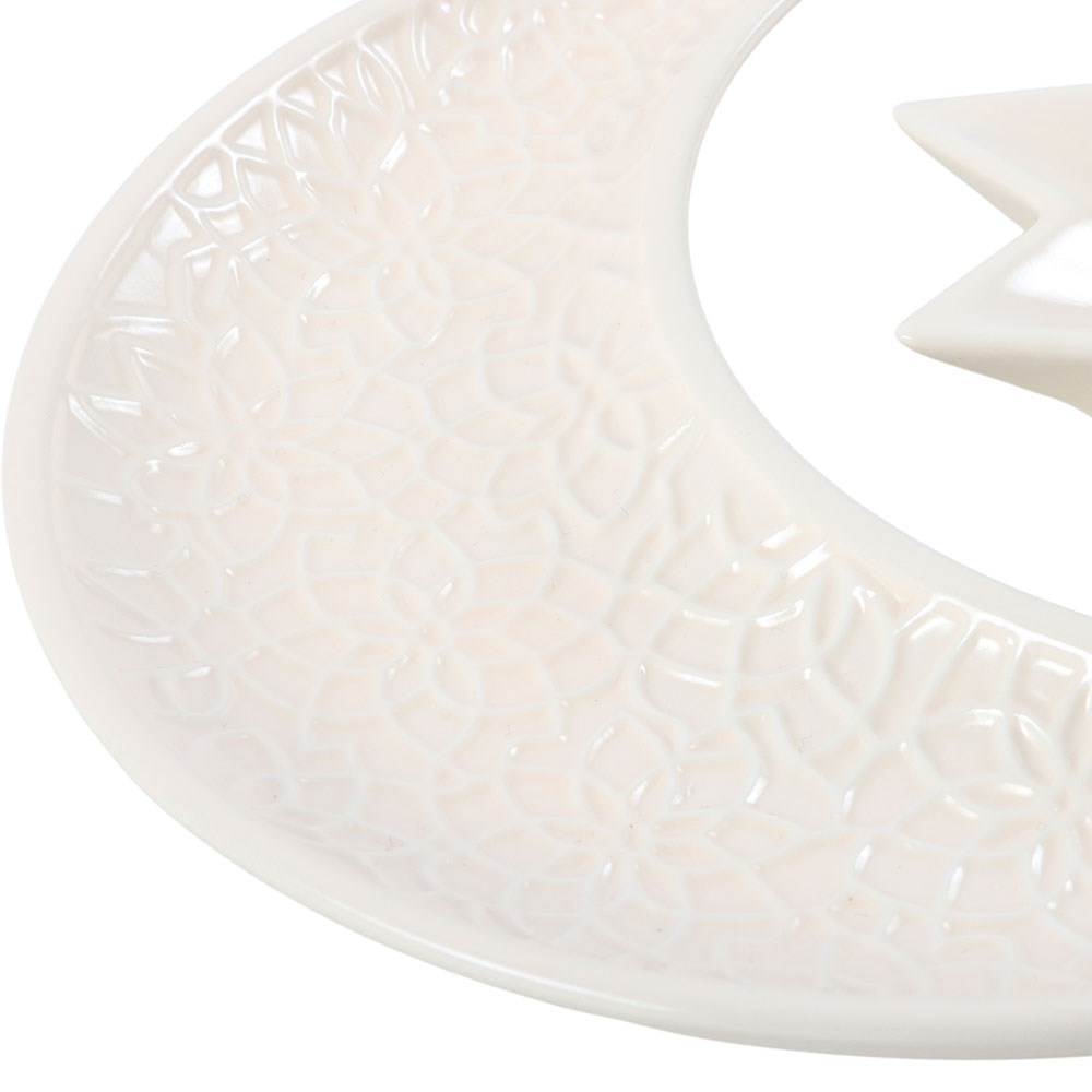 Crescent Moon & Star Ceramic Trinket Dish Set