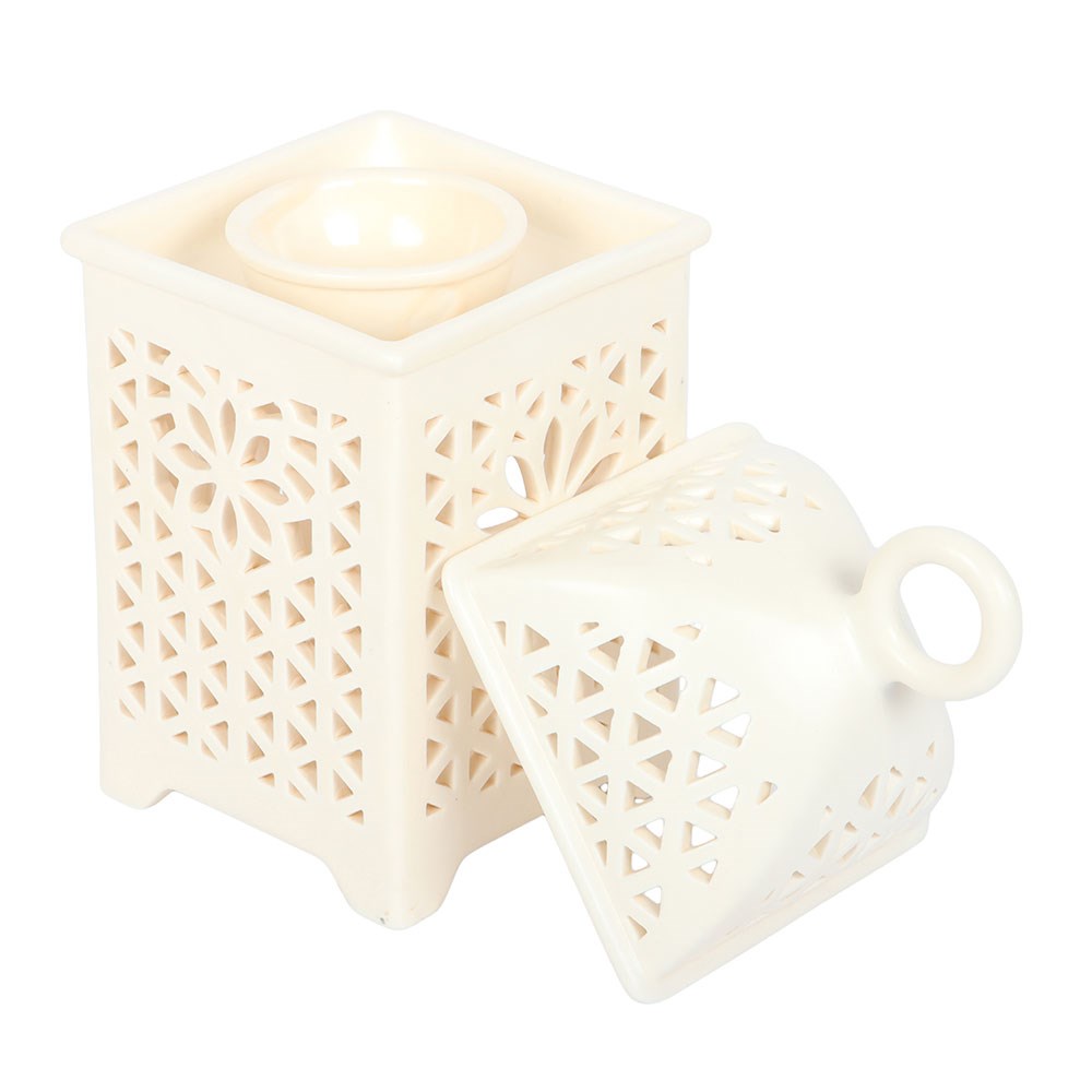 Ceramic Multi-Purpose Lantern Burner | Fragrance Oil, Wax & Incense Cones - Crystal Nest