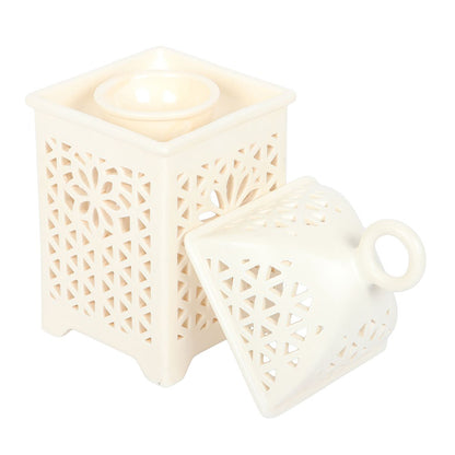 Ceramic Multi-Purpose Lantern Burner | Fragrance Oil, Wax & Incense Cones - Crystal Nest
