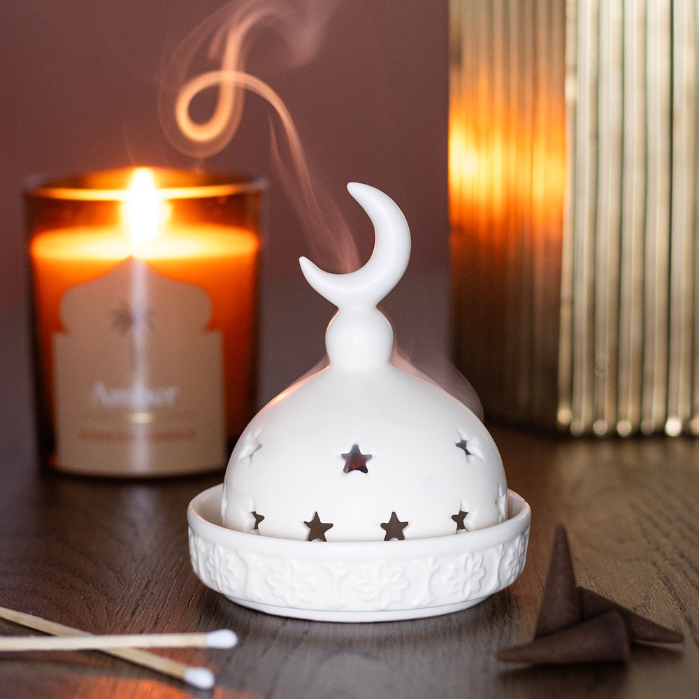 Mosque Incense Cone & Tealight Holder - Crystal Nest