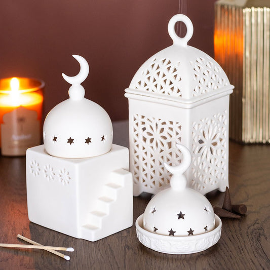 Mosque Incense Cone & Tealight Holder - Crystal Nest