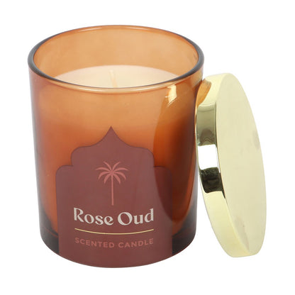 Rose Oud Scented Candle - 300g | Luxury Arabian Nights Fragrance - Crystal Nest