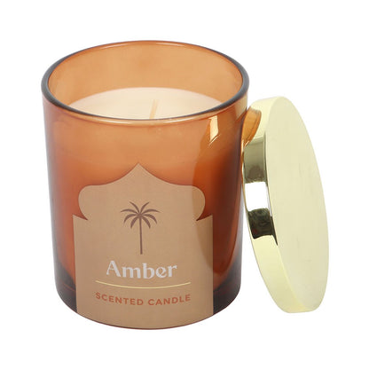 Amber Scented Candle - 300g | Luxury Arabian Nights Fragrance - Crystal Nest