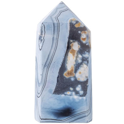White Agate Polished Point - Large - Crystal Nest