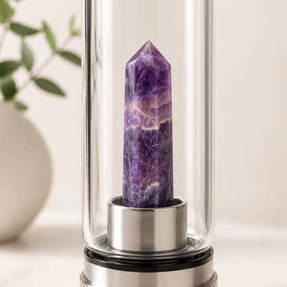 Amethyst Crystal Infused Water Bottle | 500ml