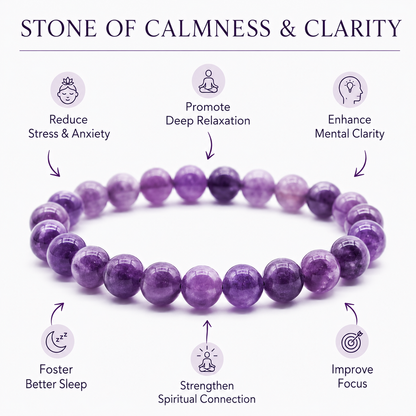 Amethyst Power Bead Bracelet | Calmness & Clarity