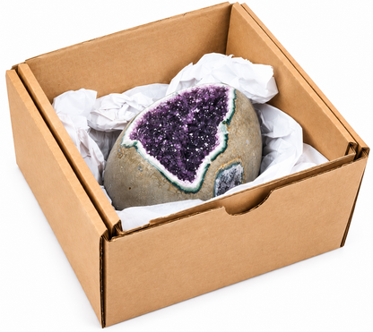 One-of-a-Kind Amethyst Geode Egg | 1.7kg Brazilian Crystal