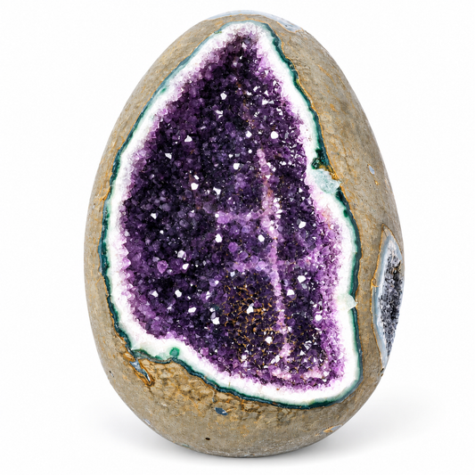 One-of-a-Kind Amethyst Geode Egg | 1.7kg Brazilian Crystal - Crystal Nest