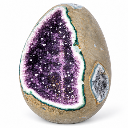 One-of-a-Kind Amethyst Geode Egg | 1.7kg Brazilian Crystal
