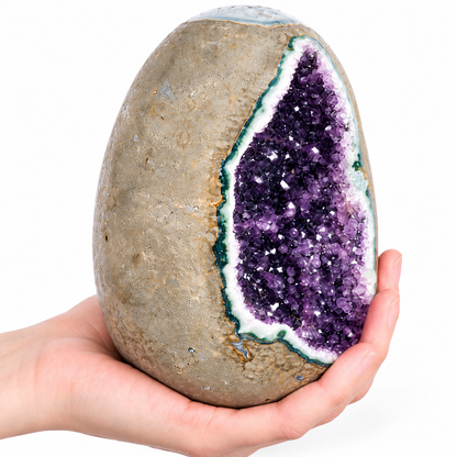 One-of-a-Kind Amethyst Geode Egg | 1.7kg Brazilian Crystal