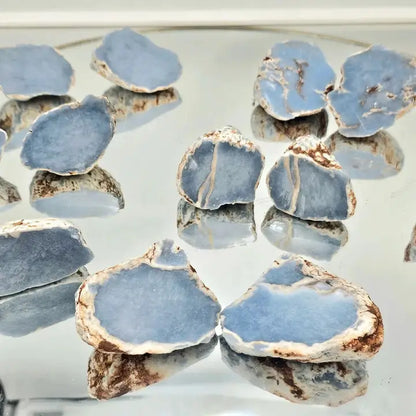 Angelite Cut Nodule Crystal Pairs | 250–350g - Crystal Nest