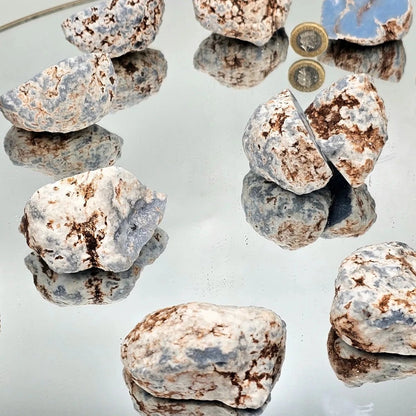 Angelite Cut Nodule Crystal Pairs | 250–350g - Crystal Nest