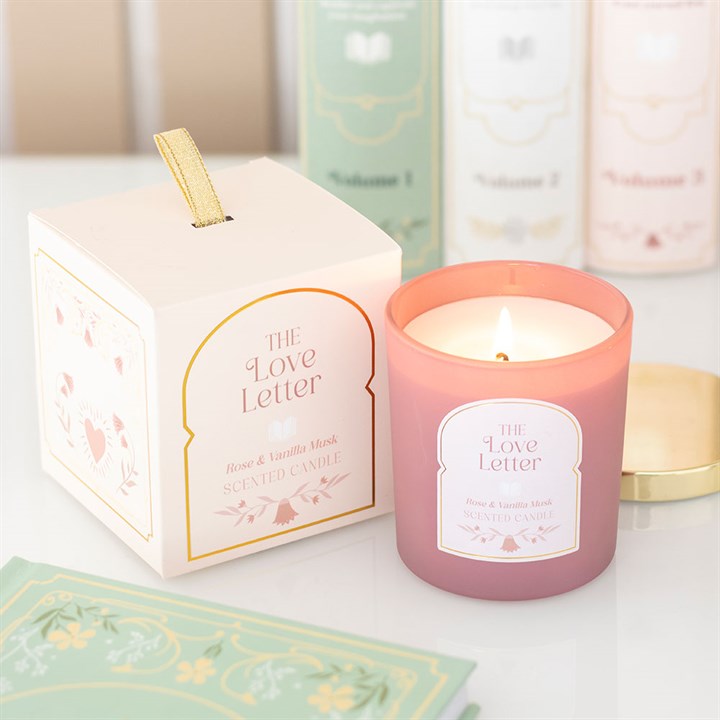 The Love Letter Rose & Vanilla Musk Candle - Crystal Nest