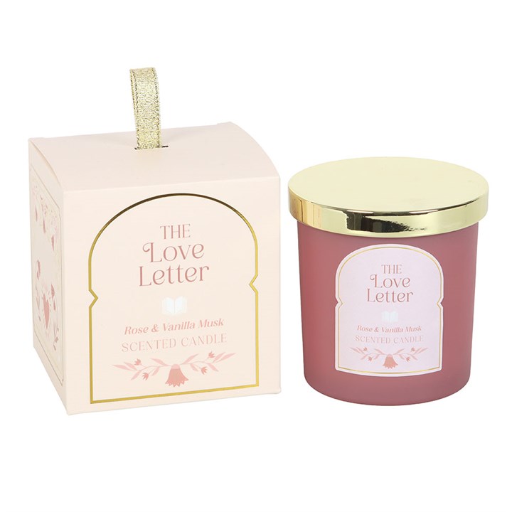 The Love Letter Rose & Vanilla Musk Candle - Crystal Nest