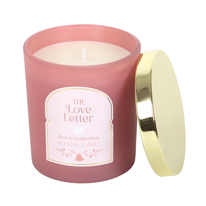 The Love Letter Rose & Vanilla Musk Candle - Crystal Nest
