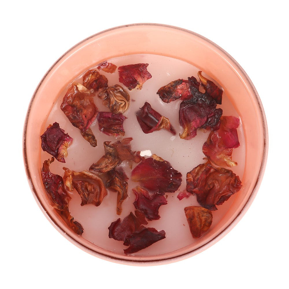 Spring Wildflower Scented Candle with Rose Petals – Floral Mother’s Day Gift - Crystal Nest