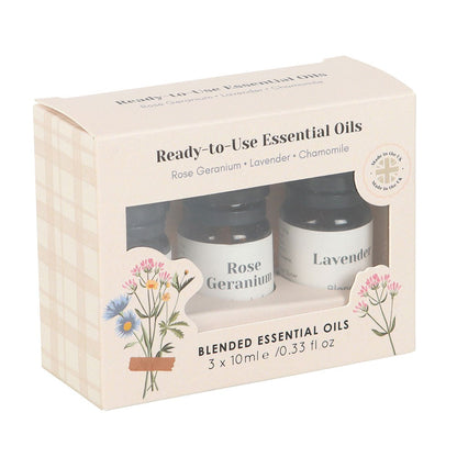 Set of 3 Floral Blended Essential Oils – Relax & Unwind