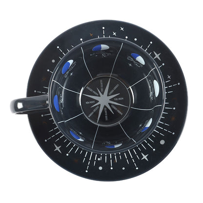 Blue Moon Phase Teacup & Saucer