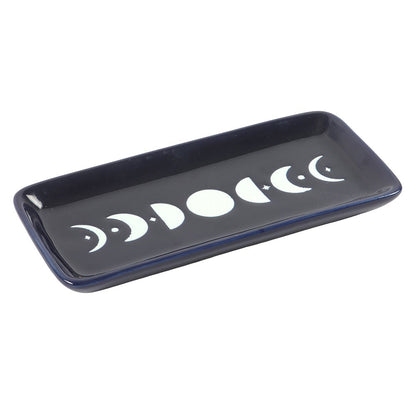Blue Moon Phase Trinket Dish | Ceramic Jewellery & Crystal Holder