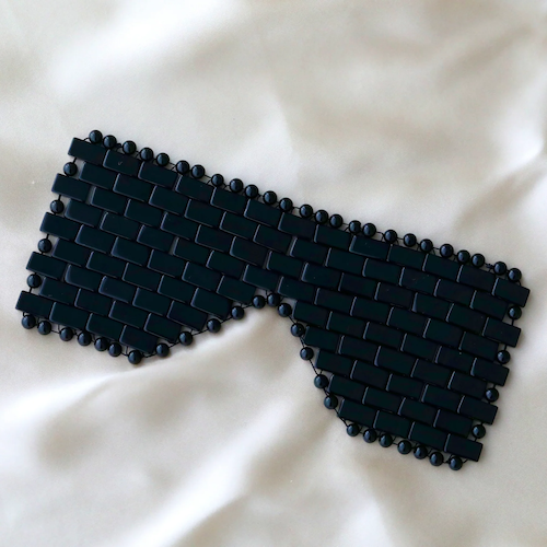 Black Obsidian Crystal Eye Mask | Grounding & Detoxifying Relaxation for Face and Eyes