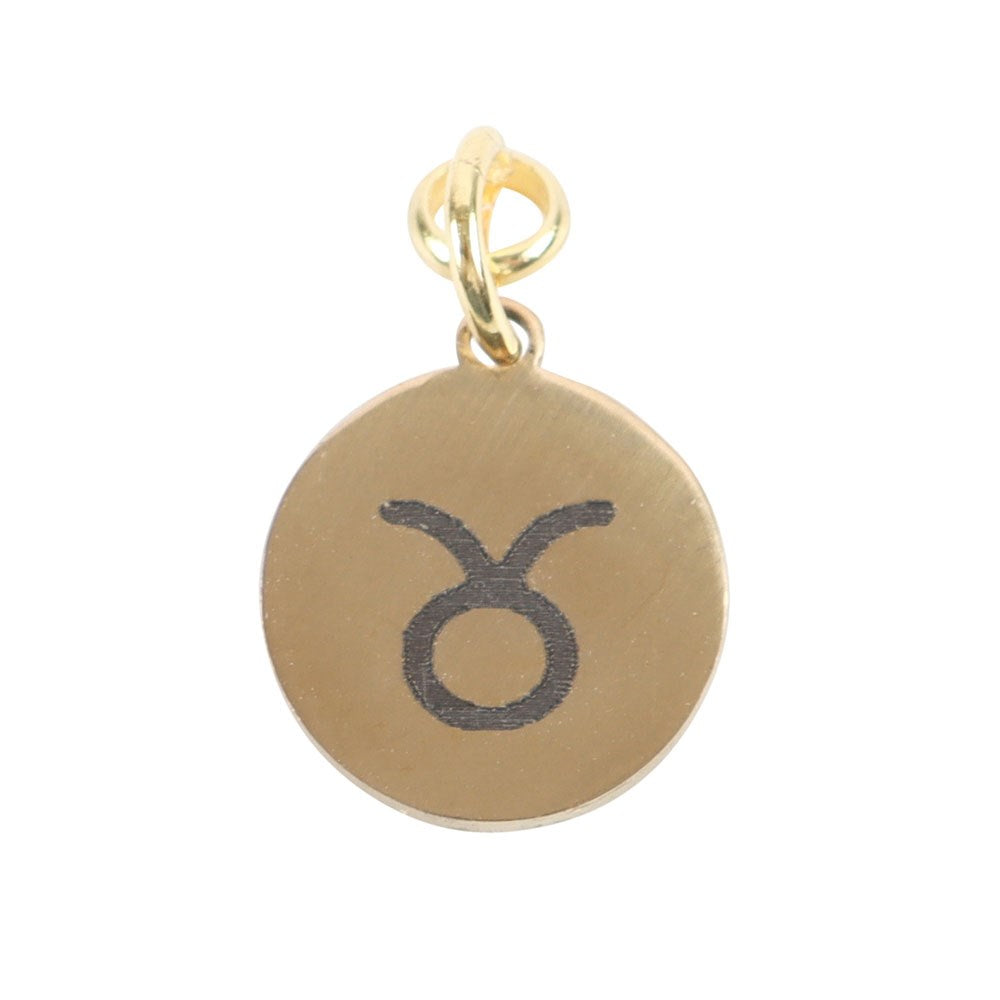 Taurus Gold Tone Zodiac Sign Charm