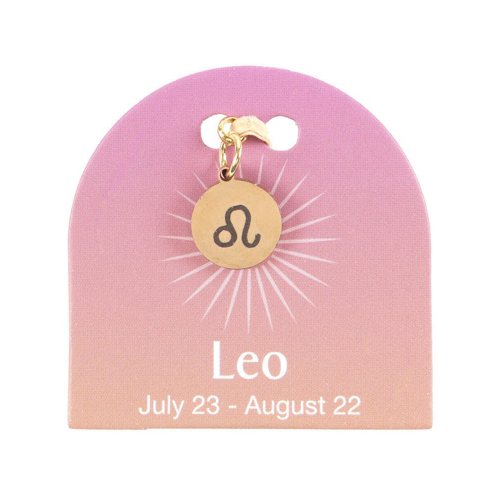 Leo Gold Tone Zodiac Sign Charm