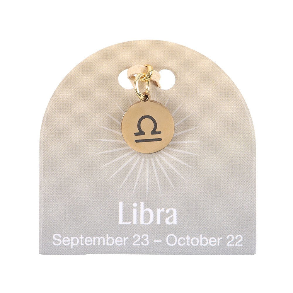 Libra Gold Zodiac Sign Charm