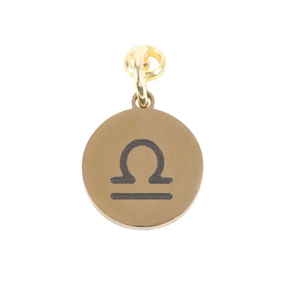 Libra Gold Zodiac Sign Charm