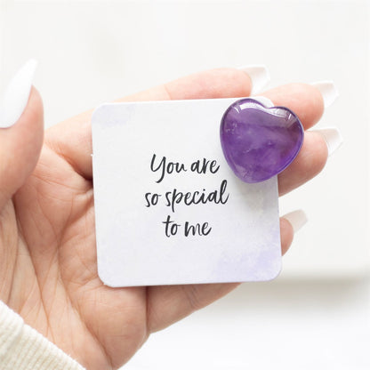 You are so Special - Amethyst Crystal Heart – A Token of Clarity and Protection