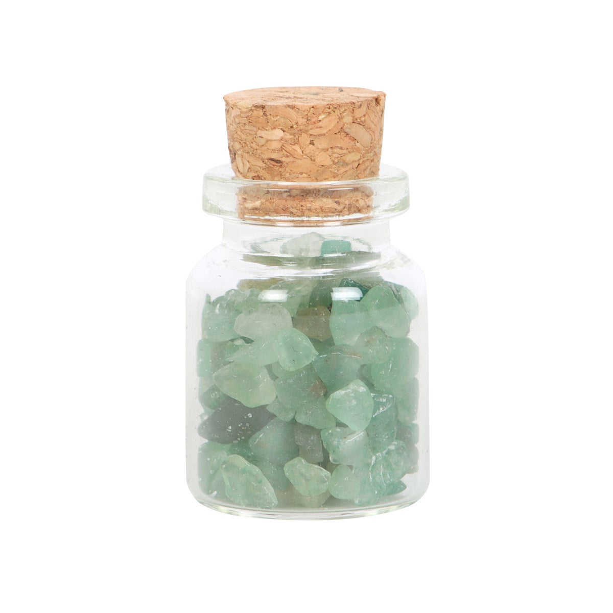 A Little Jar of Luck - Green Aventurine Crystal Chips