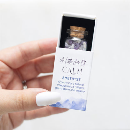 A Little Jar of Calm - Amethyst Crystal Chips - Crystal Nest