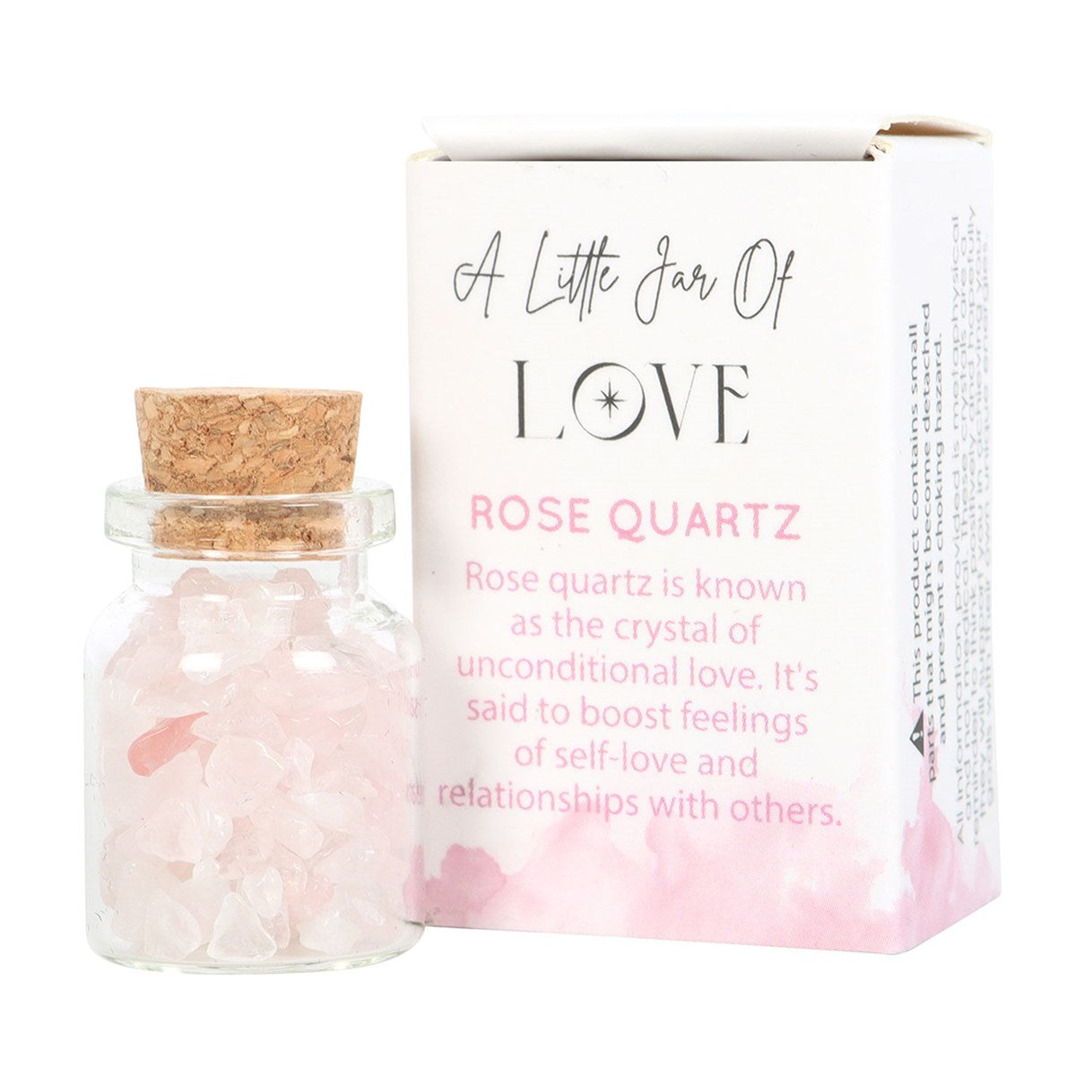 A Little Jar of Love - Rose Quartz Crystal Chips