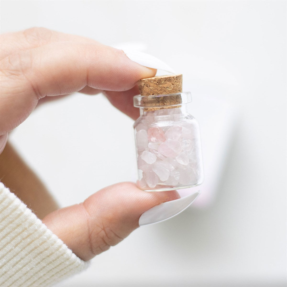 A Little Jar of Love - Rose Quartz Crystal Chips