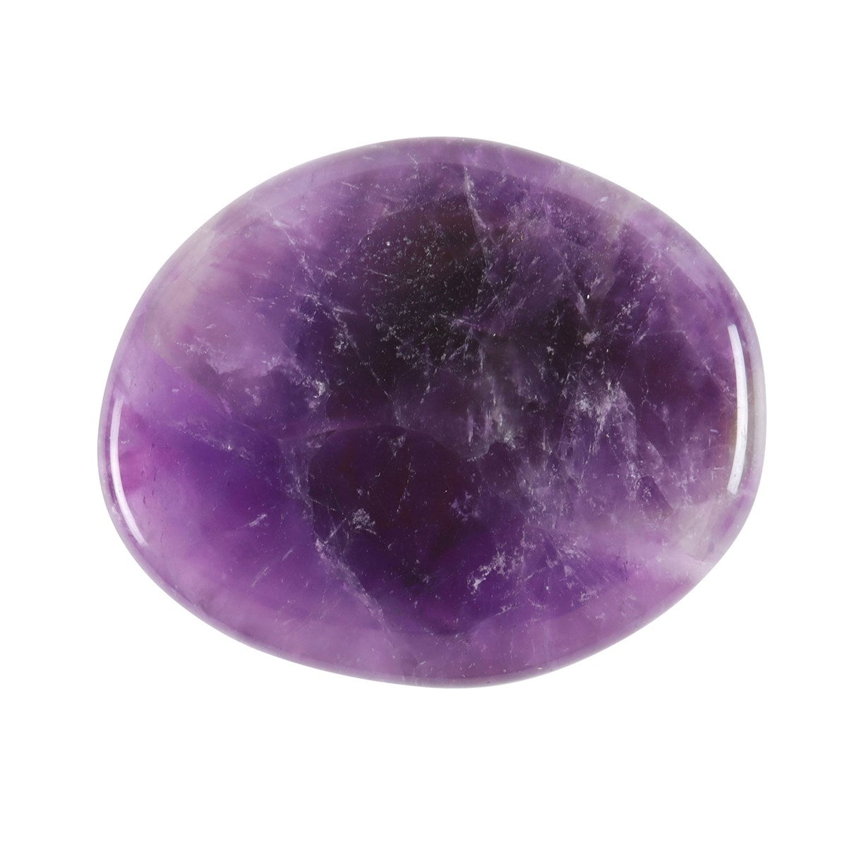 Stay Calm Amethyst Palm Stone | Healing Crystal Worry Stone