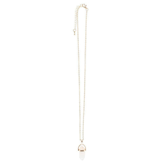 Clear Quartz Crystal Point Pendant Necklace – Amplify Clarity and Energy - Crystal Nest